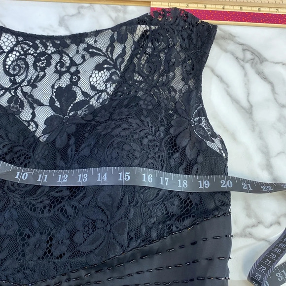 Jade Couture Formal Mother of the Bride Dress Womens Size 16 Black Lace Beaded - Picture 10 of 14